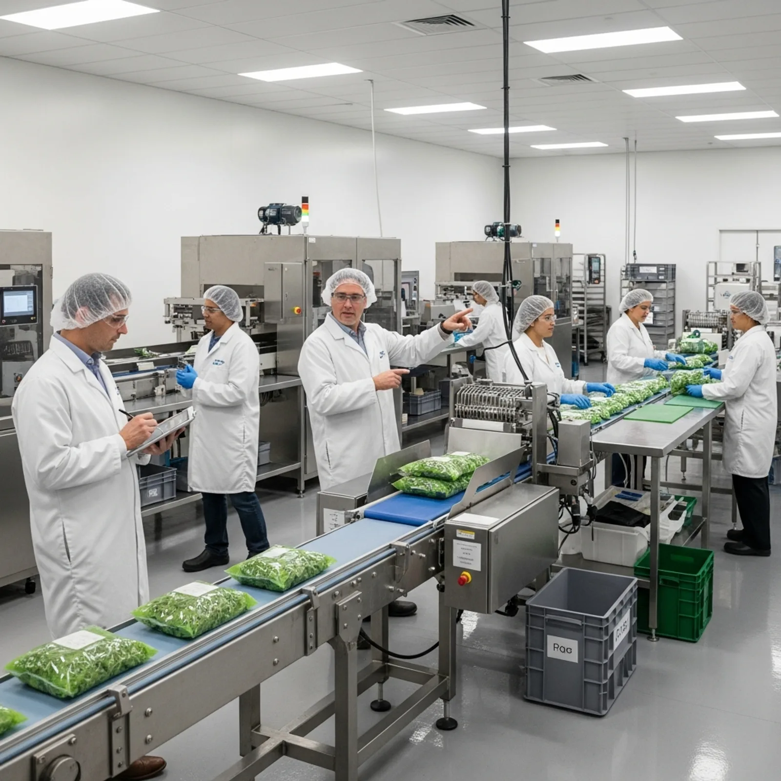 food production line during an SQF gap assessment in California